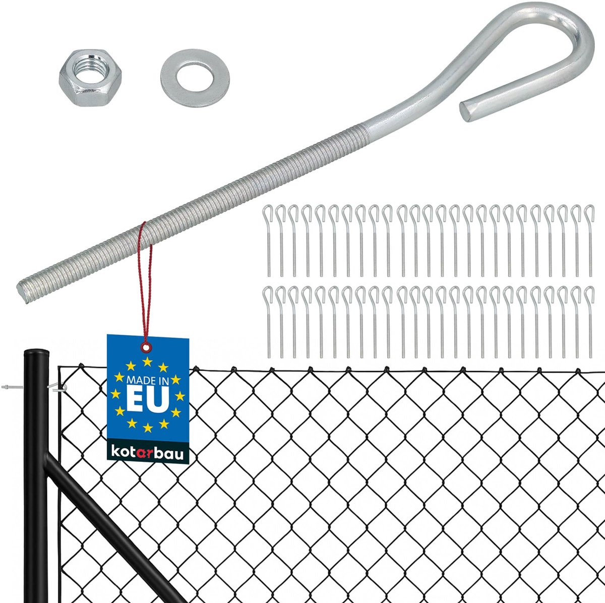 KOTARBAU 50 Stuks Draadspanner van Verzinkt Staal M6, Kabelspanner, Hekspanners