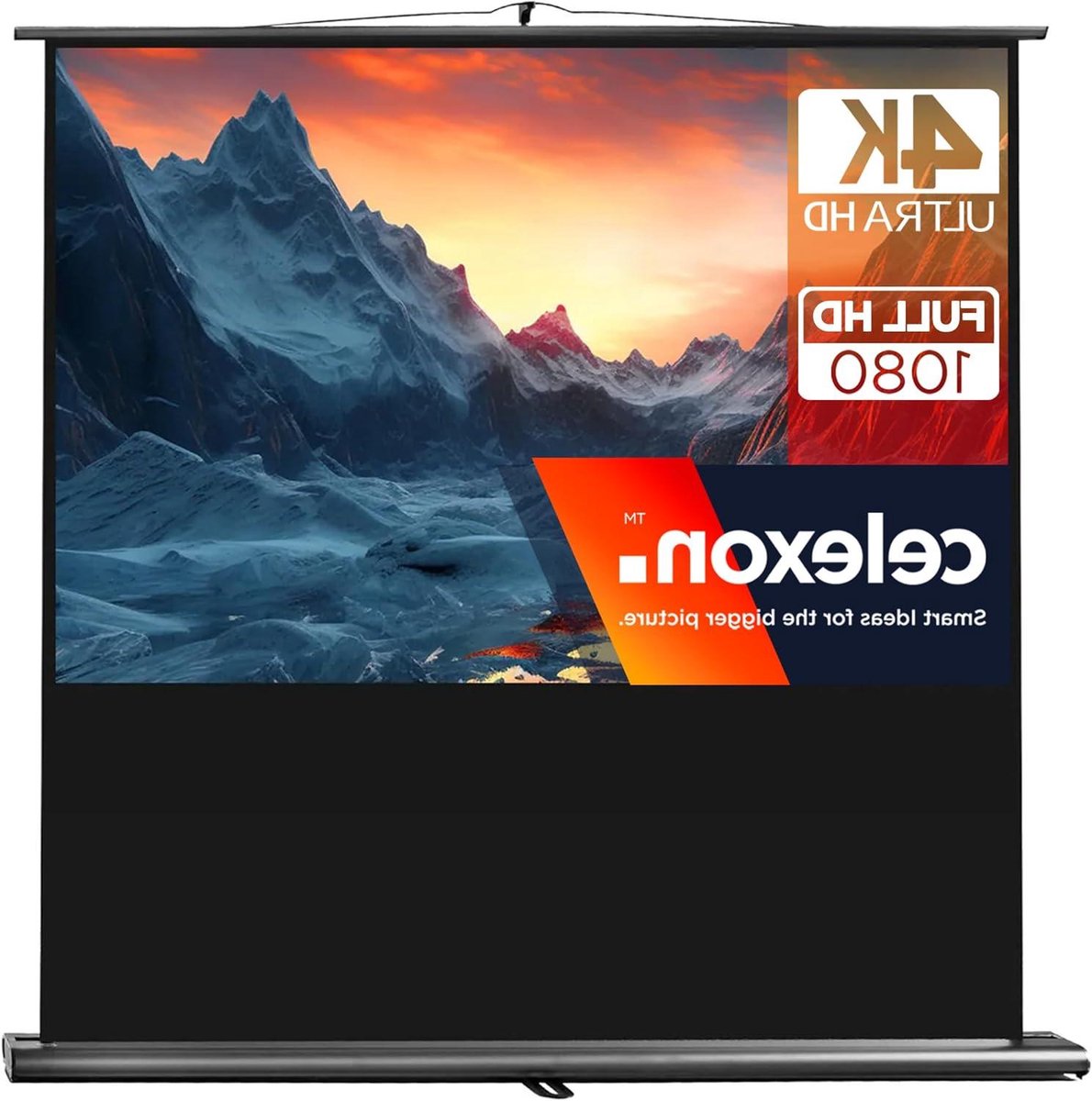 Projectiescherm - Mobiel Scherm - Presentaties Geven - Compact Aluminium - 200 x 125 cm - Mat Wit