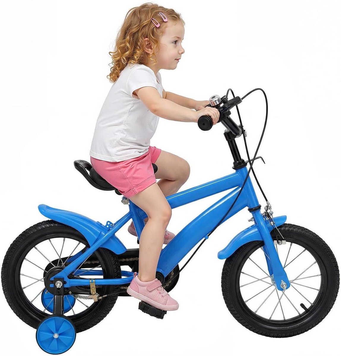 Kinderfiets sfiets sfiets Leren Fietsen Verstelbaar Zadel Stuur 14 inch Blauw