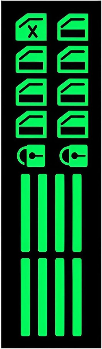Multifunctionele knop lichtgevende sticker lichtgevende autosticker autolichtsticker, schakelaar relais decoratief paneel sticker instrumentenpaneel knoppen lichtgevende sticker