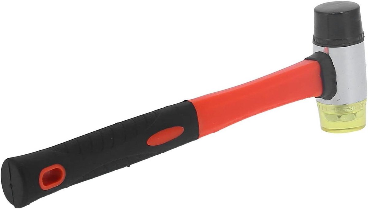Rubberen Hamer - Kleine Hamer - Vloeren Leggen - Glasvezelhandvat - 1 Aantal - Zwart