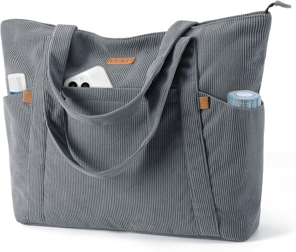 Laptop Tote Bag - 17" 15" Grote Capaciteit - Zipper Schoudertas - Ideaal voor Werk - ShopVlot