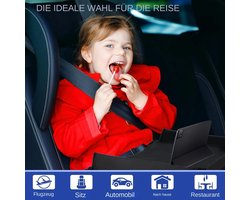 Reistafel Kinderen - Kinderzitje Auto - Activiteiten Onderweg - Opvouwbare Organizer - 40x32x20 cm - Zwart