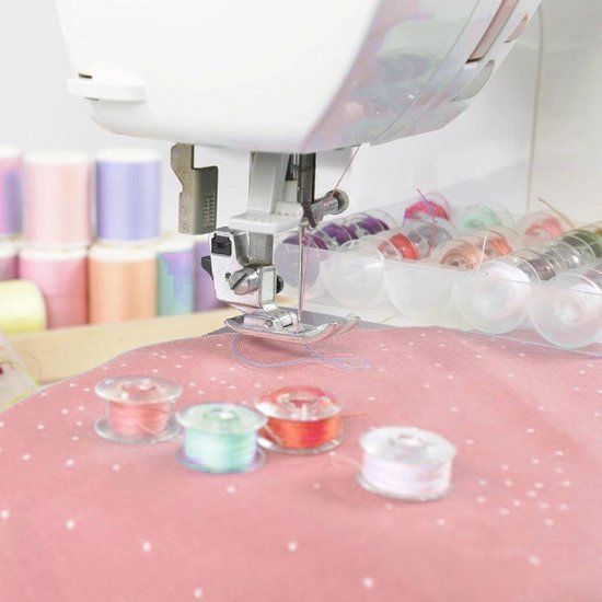 Spoelen voor naaimachine, onderdraadspoelen met spoeldoos, naaimachinespoelen, compatibel met Brother Singer Kenmore Janome de meeste naaimachines — afbeelding 5