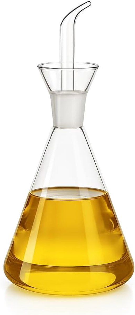 Oliefles van glas, lekvrij, voor olijfolie, azijn, salades, BBQ, kookoliecontainer (125 ml)