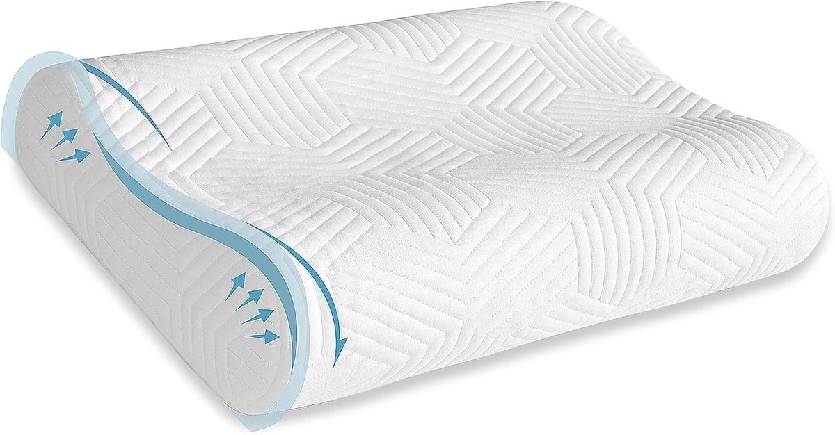 Kussen nekkussen ergonomisch hoofdkussen, zijslaapkussen | Neksteunkussen, in hoogte verstelbaar traagschuim kussen met wasbare kussensloop