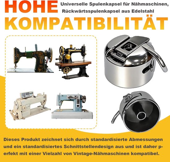 spoel - universele metalen bodemspoel geschikt voor modellen met voorlader naai-accessoires voor thuis en hobbyisten — afbeelding 3