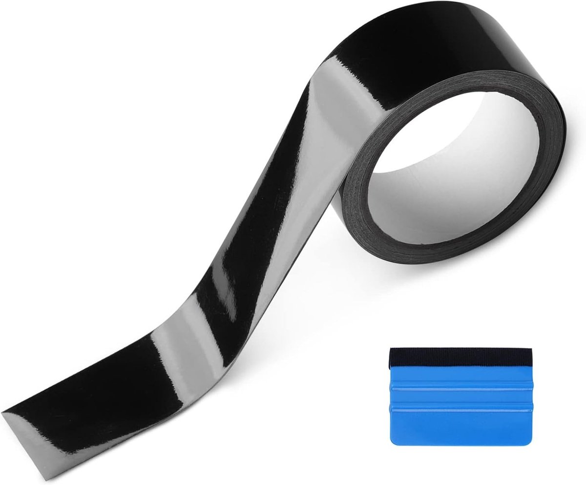 Hoogglans Vinyl Wrap Kit voor Black Out en Chrome Delete voor Ramen en Deuren (5cm x 9m)