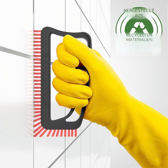 SnelShoppen - Voegenborstelbundel 2 stuks - Grijs/oranje voegenborstel voor voegenreiniging in badkamer, toilet, keuken - Ideaal voor wand- en vloerte — afbeelding 4