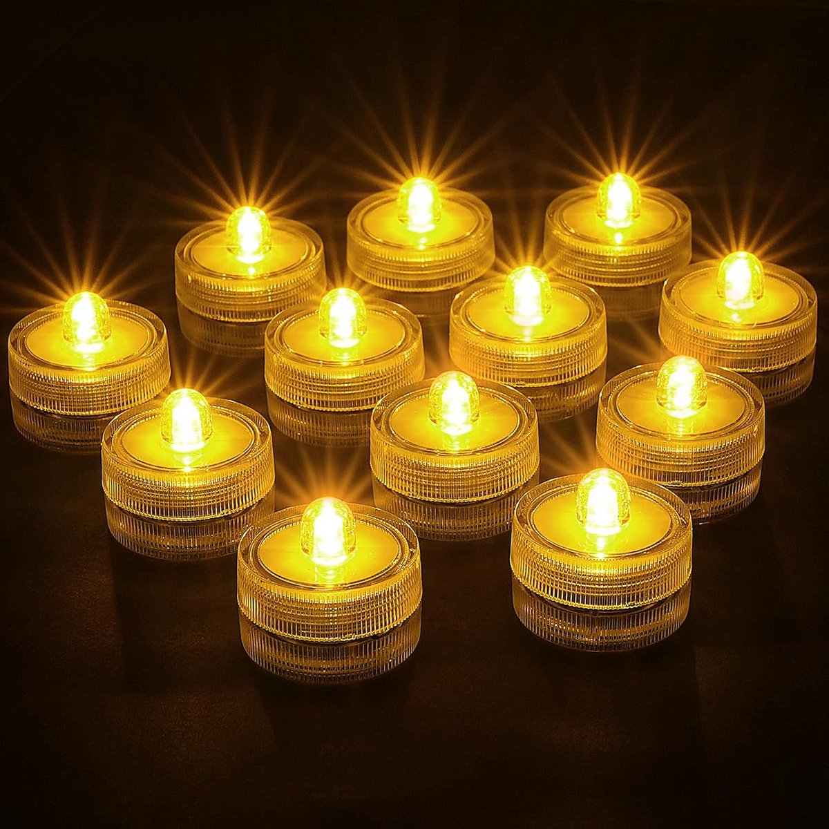 12 STKS LED Decoratieve Kaars Licht, Dompelpomp LED Verlichting Thee Lichten Kaars, Warm Wit