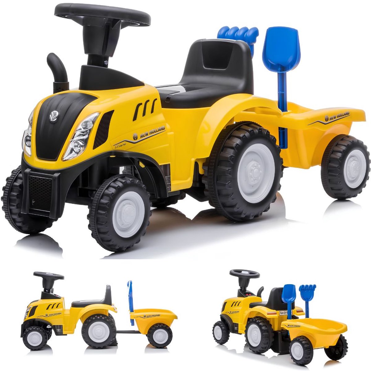 JCP® Loopauto - Speelgoed 1 Jaar - Buitenspeelgoed Peuter - Geel - 86cm x 29cm x 42cm