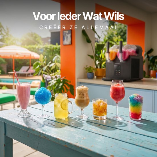 Seeger SuperSlush Twin - Dubbele Slush Machine voor Thuis - 7 Programma's - Geen IJs nodig - Slush Puppy Maker - Slushi, Granita, Frappé, Milkshakes en meer - Zelfreinigingsmodus - Zwart van Seeger — afbeelding 4