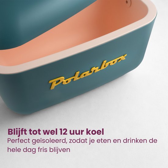 Polarbox Koelbox met Schouderband - Marineblauw Mustard - 12 Liter van Merkloos — afbeelding 5