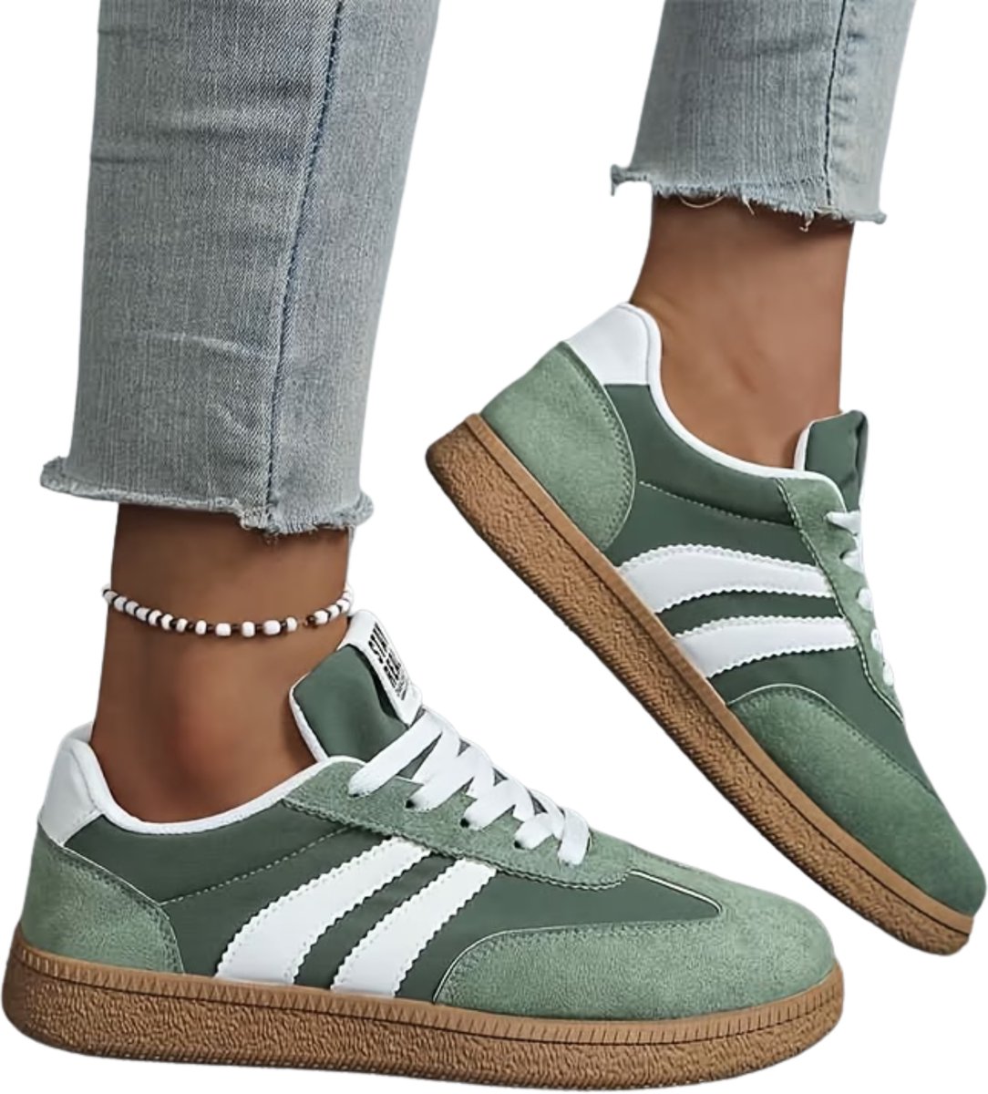 Currero Schoenen Dames Sneakers Comfortabel Slippers Casual Volwassenen 36.5 Groen