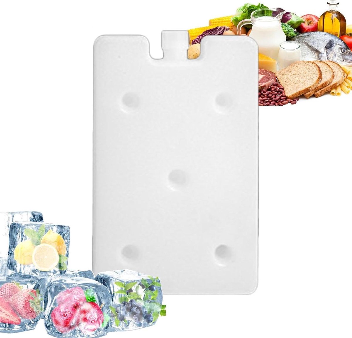 Herbruikbare Koelblokken - Vrieselementen Koude Packs - Buitenactiviteiten Koelen - Snelle Temperatuur Daling - 400 ml - Wit