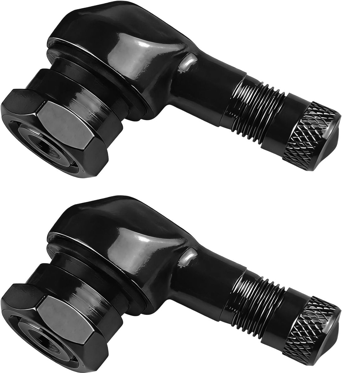 2-delige 90 graden gebogen motorfiets bandenventielen, 11,3 mm diameter CNC motorfiets bandenventiel, schakelbare bandenventiel cover adapter, universele legering ventielen lucht stamt voor auto