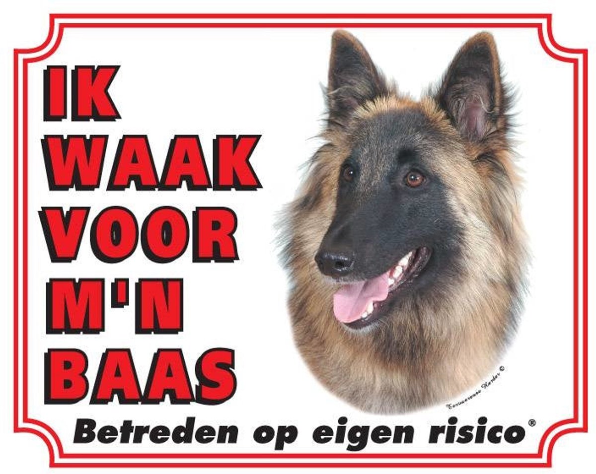 Bol.com Tervuerense Herder Waakbord - Ik waak voor mijn aanbieding