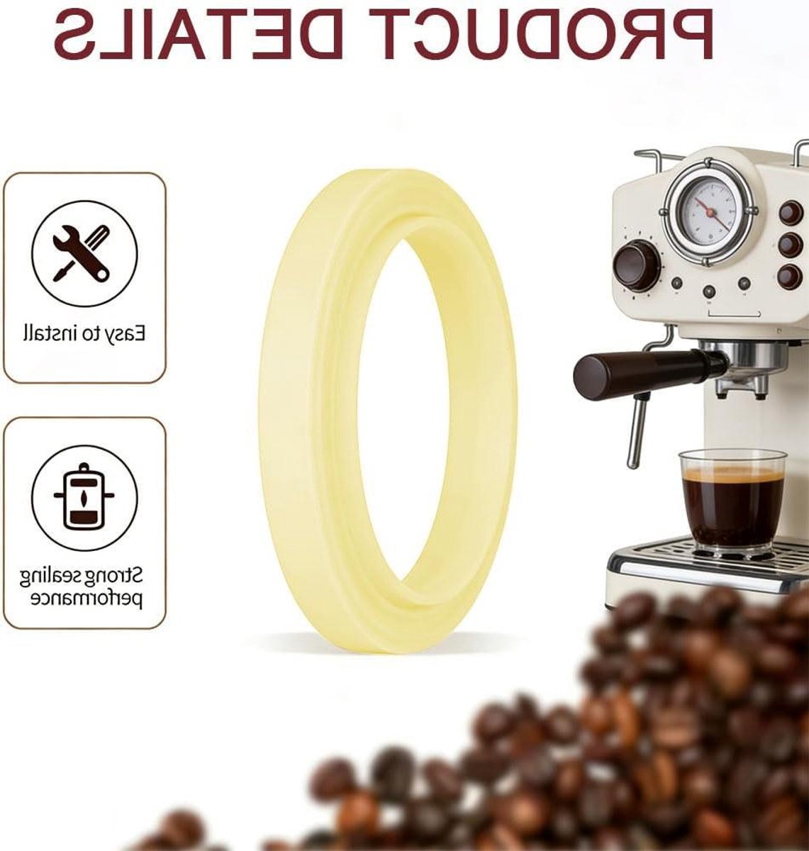 Koffiezetapparaat Afdichting - Groepskop Pakking - Lekkages Repareren - Voedselveilig Siliconen - 54 mm - Geel