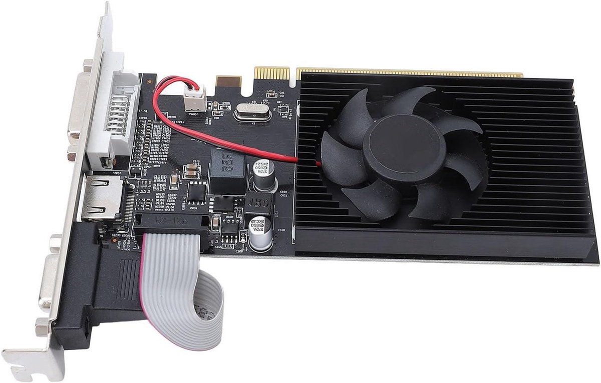 Grafische Kaart - Videokaart PC - Dagelijks Gebruik - 2GB GDDR3 Geheugen - PCI Express - Zwart
