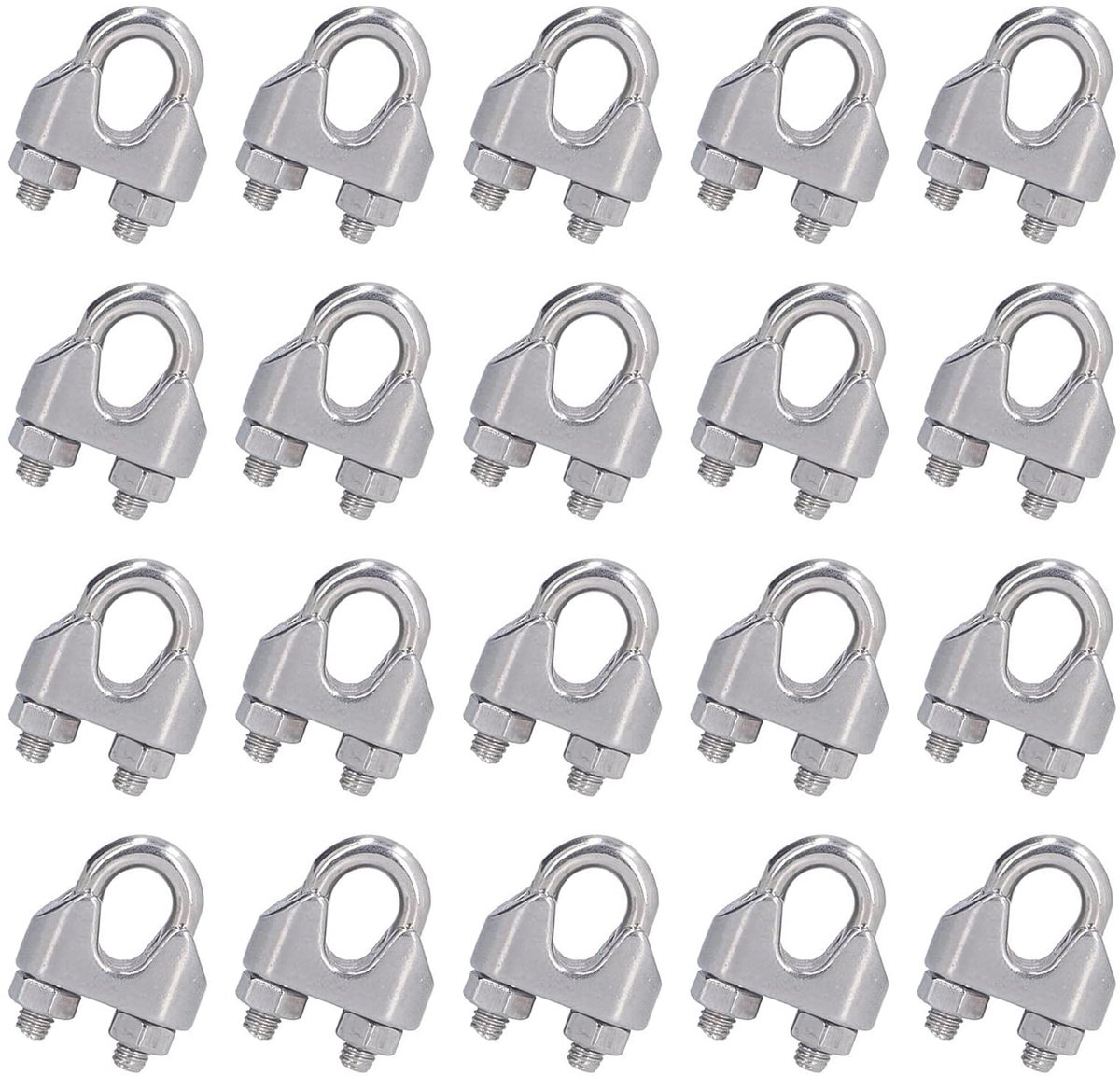 Draadklem, 304 Roestvrij Staal Bevestigingsmiddel Kabelklemmen Hardware Tuigage Telescopische Draadkabelklem(M4(4mm))