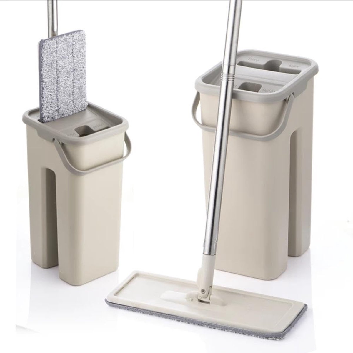 Hands-free Flat Squeeze Mop and Bucket Wringer