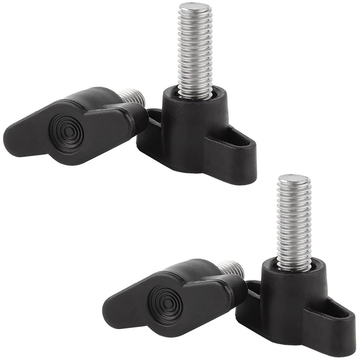 4 stuks kruiksleutelschroef M6, M6 x 16mm 304 roestvrij staal T-vormige klemschroefknop, duimschroeven greep, vleugelschroef M6, voor snelle vervanging van de handvastzetknop