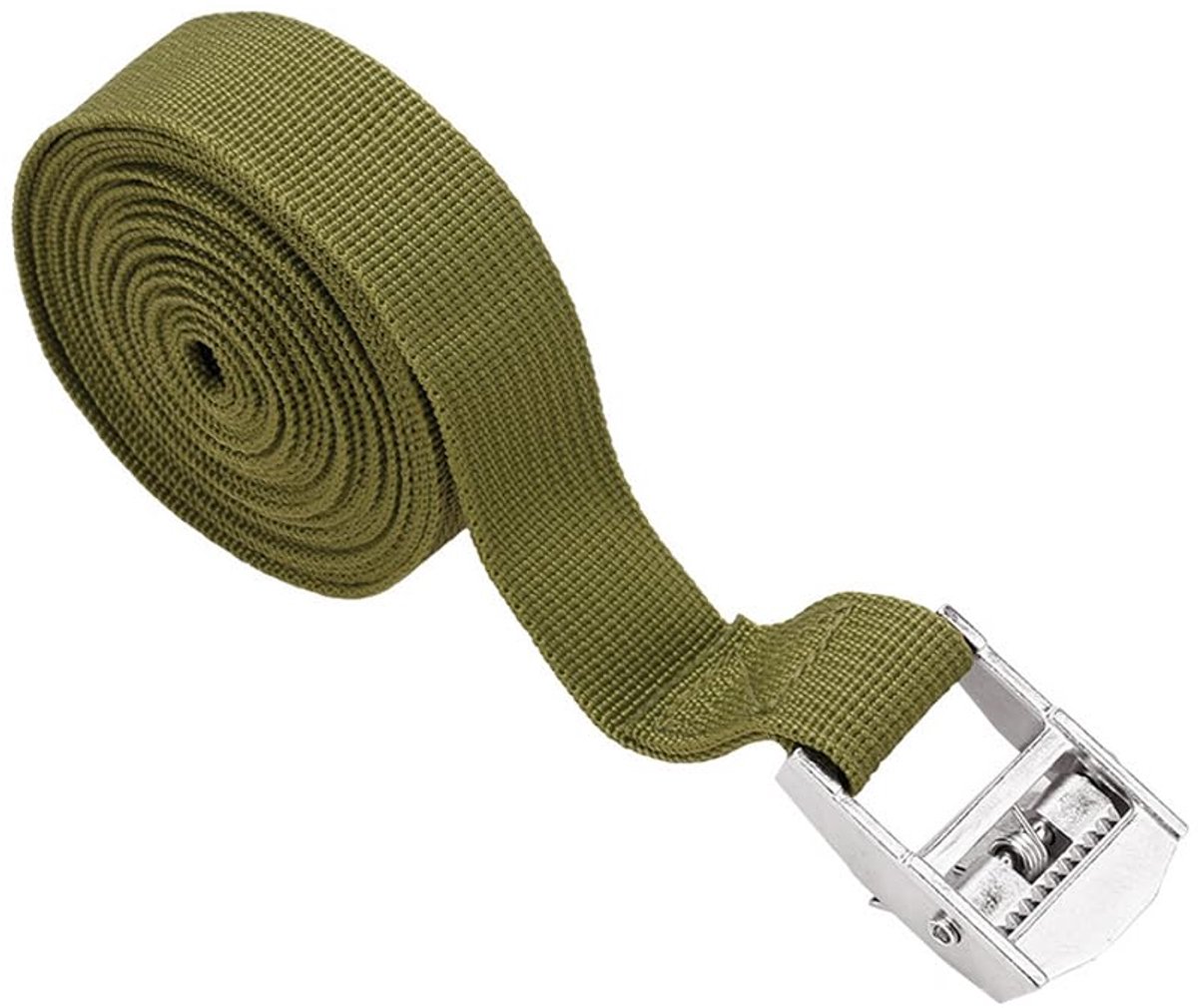 Spanriemen, dakdragerriemen, zwaar uitgevoerd met snelontgrendelingsgesp, roestvrij voor motor-/auto-/fietsendrager, 8 m x 2,5 cm, groen