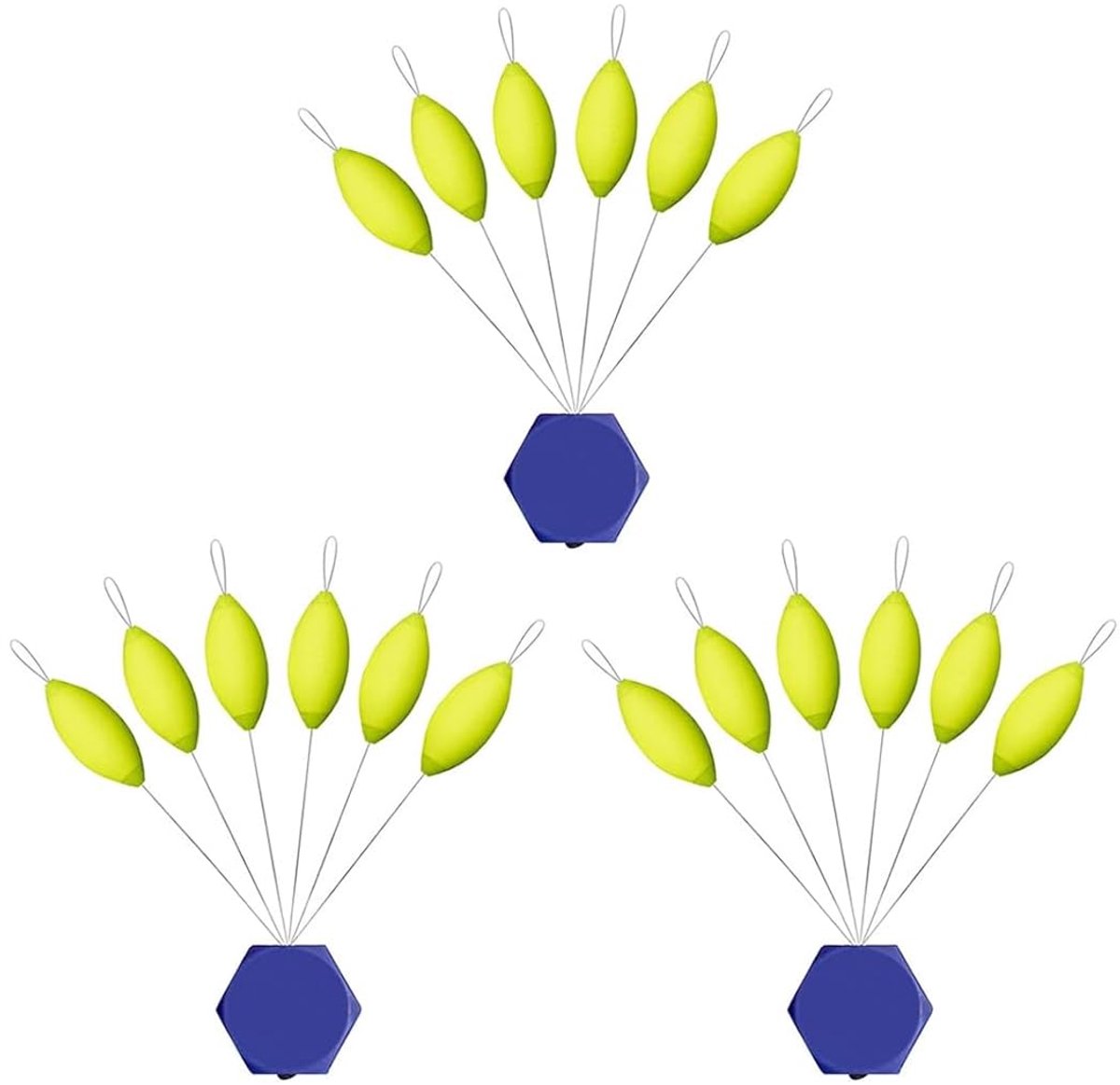 18 stuks pilotenballen voor forelvissen, pilotenmontage, pilotenballen, vaste dobbers voor forel, drijvend visschuim, viszwemmer, forel, bobbers