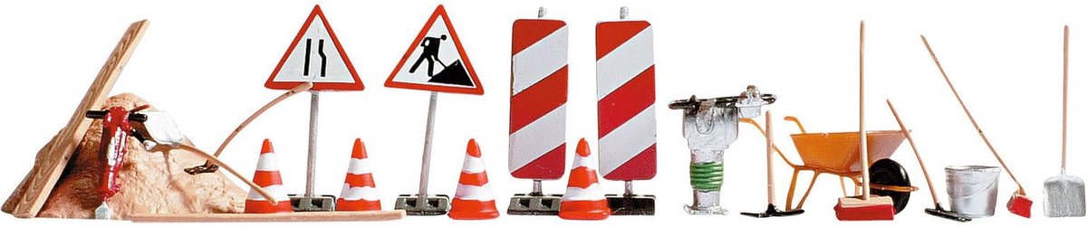 H0 wegenbouwaccessoires, realistische details, geschikt voor H0, ideaal voor diorama en modelbaan