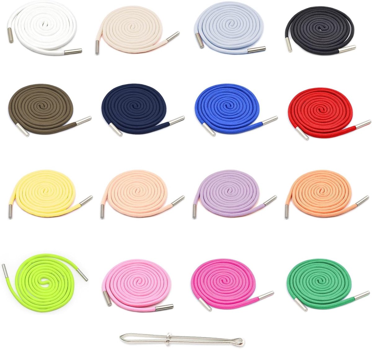 Trainingspak met koord, 16 stuks, 140 cm, vervangingskoorden met trekkoord voor trekkoord, universele broek, trekkoord voor hoodie, joggingbroek (16 kleuren)
