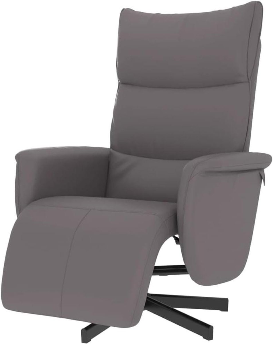 Draaibare Relaxstoel - Fauteuil Ligstoel - Ontspannen Zitten - Handmatige Ligfunctie - 71 x 84 x 1065 cm - Grijs