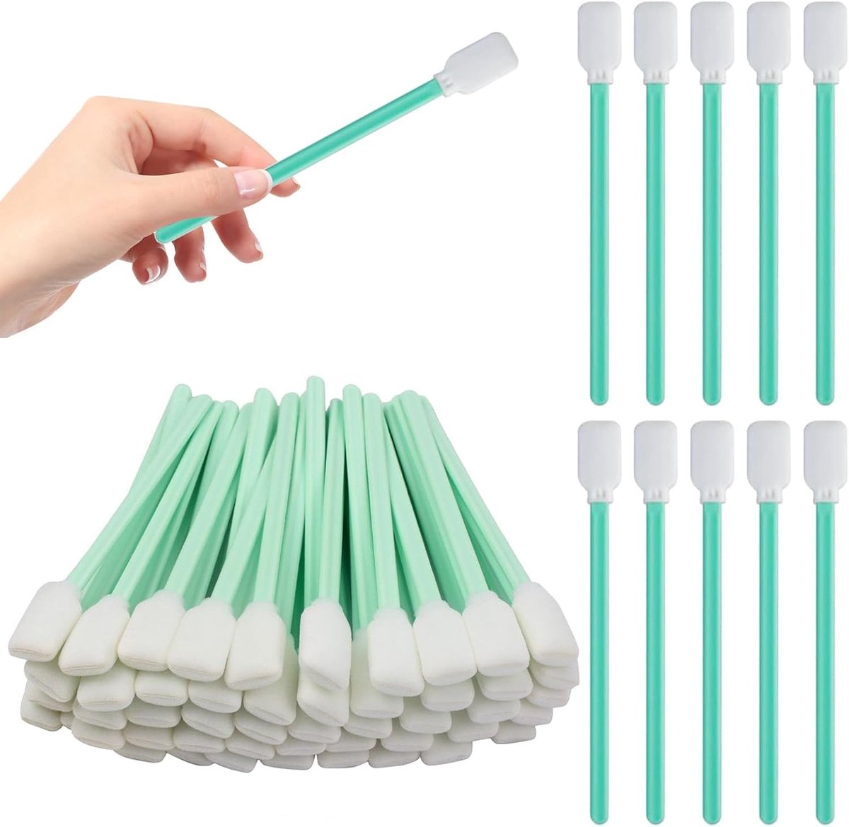 Wattenstaafjes, lang, lange wattenstaafjes, pluisvrije staafjes, polyester steriele uitstrijkstaafjes, reinigingsstaafjes voor camera, inkjetprinters, optische