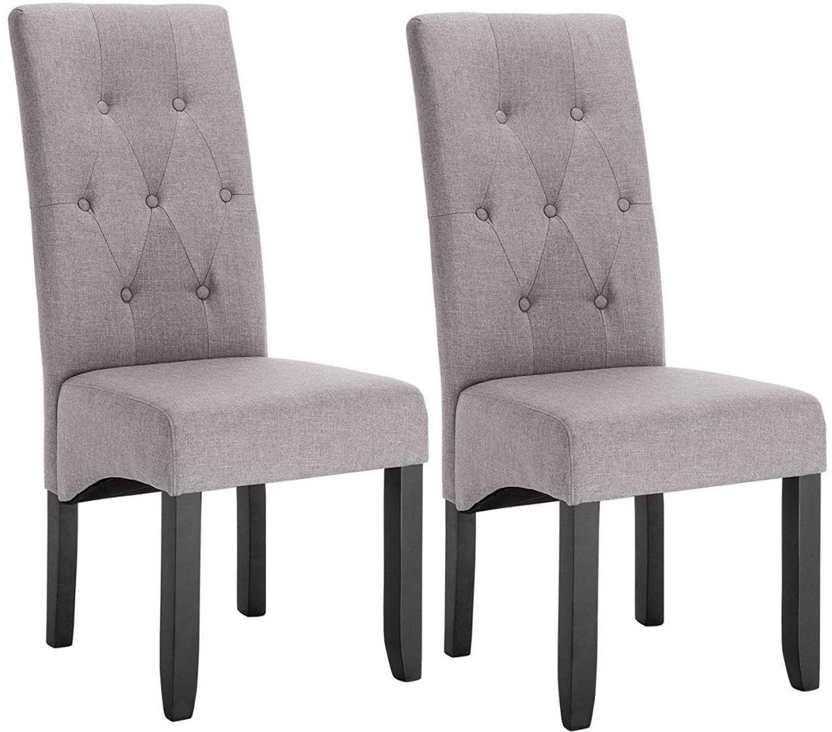 SureDeal® - Set - Keukenstoel fauteuil gestoffeerde - Hoge rugleuning - 47x42x107 cm