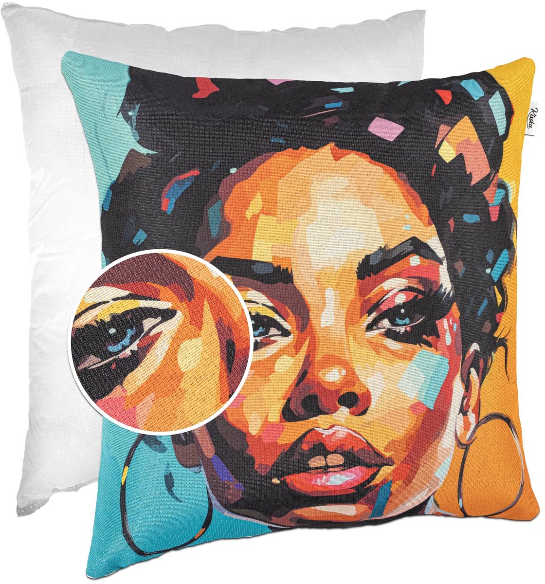 ANRO Asha Sierkussen 40x40 cm - Gobelin - Inclusief vulling Multicolor