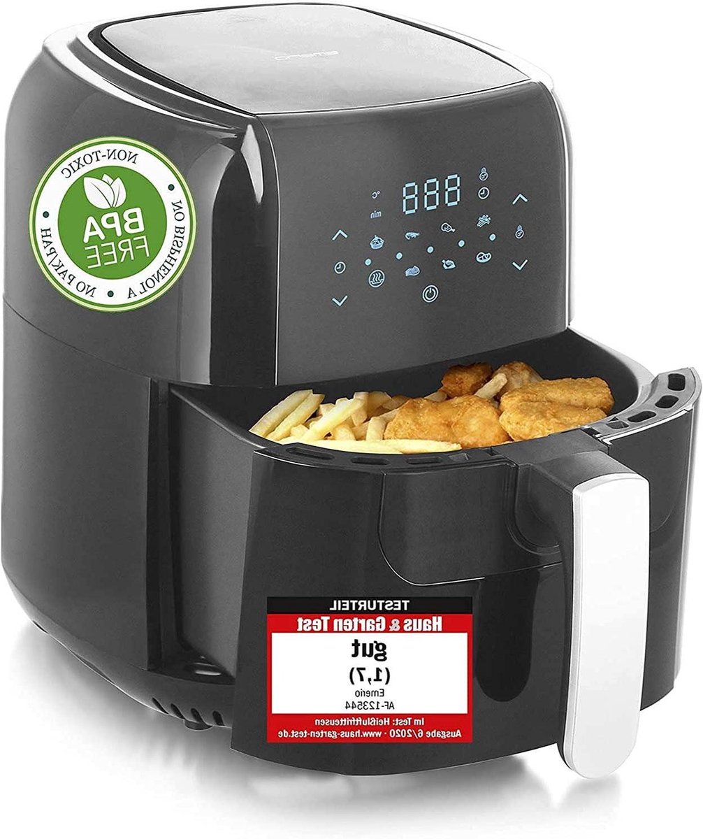 Heteluchtfriteuse - Airfryer Digitale - Gezond Frituren - Snel Luchtsysteem - 55 Liter - Zwart