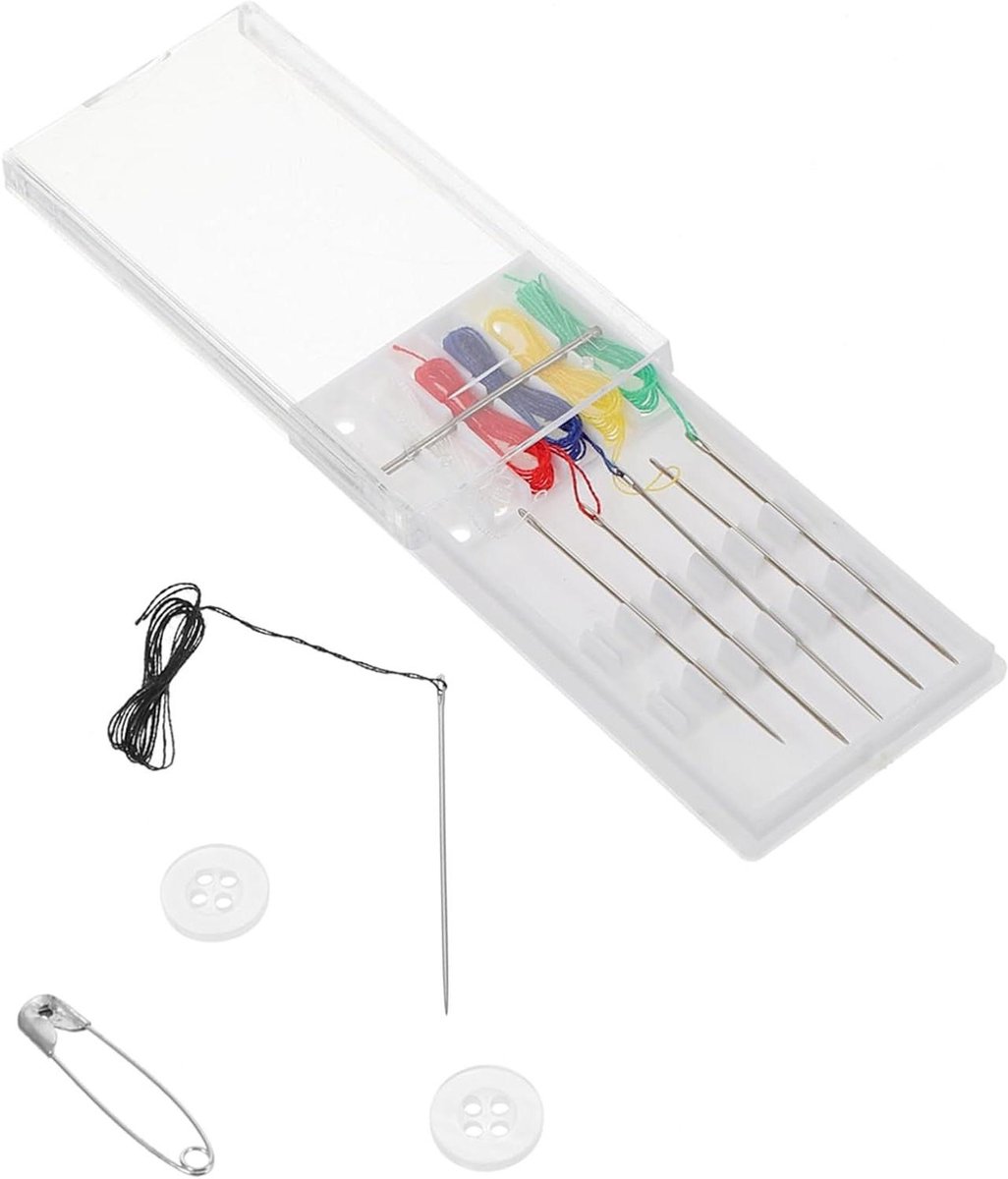 Naaigaren Spoel - Naaisetje Reis - Kleding Repareren - Compleet Gereedschap - 10 Dozen - Diverse Kleuren