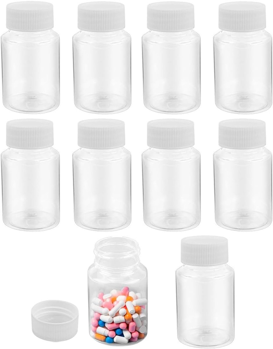 Lege Plastic Flessen voor Pillen en Poeder - 10 Stuks Draagbare Dispensers van 80ml voor Medicijnen en Monsters