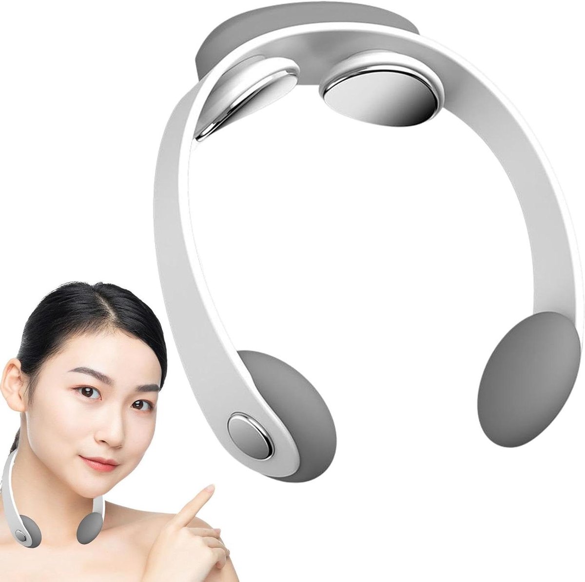 Nekmassageapparaat - Halsontspanning - Spierherstel - Intelligente Pulse Technologie - 186 cm - Wit
