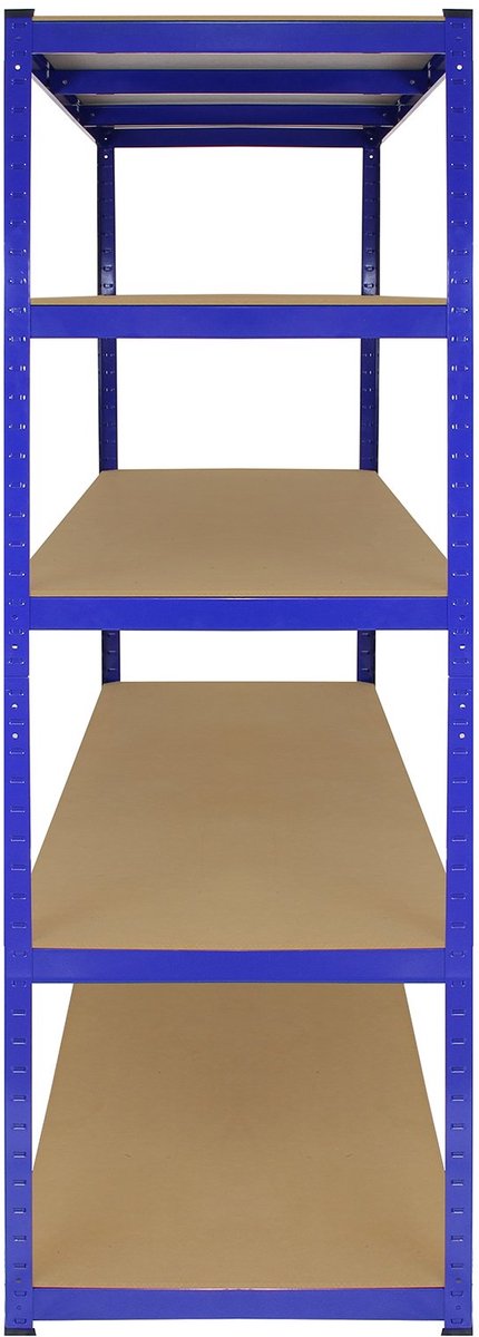 Stellingkast extra breed 160cm x 60cm x 180 cm Blauw 100% boutloos Draagkracht: 265 kg opbergrek metaal