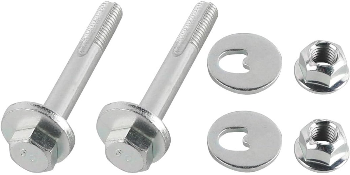 Dailygoods- Camberboutset 2 Stuks - Achterste Onderste Ophangingsarm - Verbeterde Rijprestaties - Vermindert Bandenslijtage - Geschikt voor Diverse Voertuigen - Verpakkingsgrootte 10x3,5x3,5 cm - Ophangingsbouten