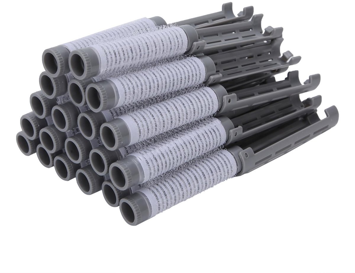 Dailygoods - Haar Perm Staven - Krultang Set - Voor Salon en Thuisgebruik - Grijs - Perfect voor Permanente Krullen - Haar Roller Set - Geschikt voor...