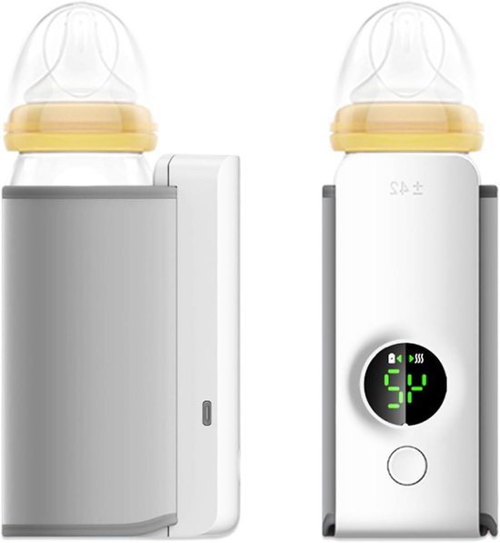 Draagbare Flessenwarmer - Baby Melk Verwarmer - Onderweg Voeden - Draadloos Oplaadbaar - 6000mAh Batterij - Zwart — afbeelding 2