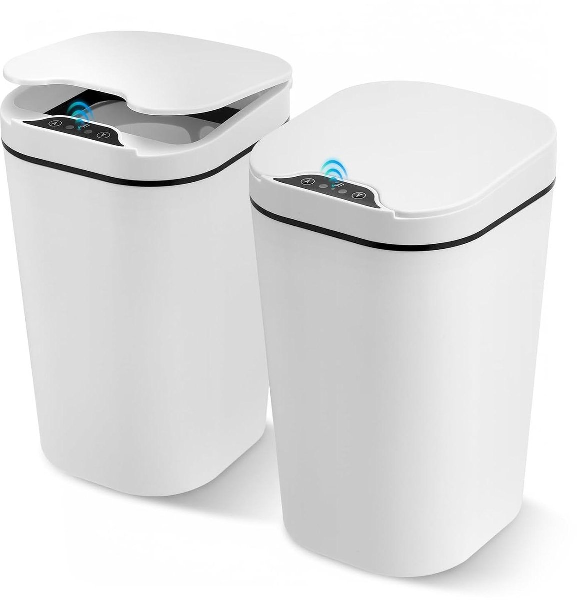 Automatische Afvalemmer - Elektrische Prullenbak - Hygiënisch Afval - Intelligente Sensor - 12 Liter Set - Wit