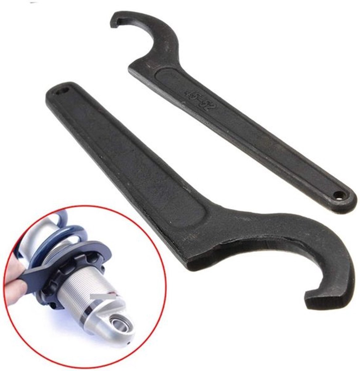 Allecto - Motorfiets Universele Schokdemper - C-sleutel Gereedschap