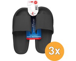 3x Lucovitaal Orth. Badslippers 45-46 Zwart (1 paar)