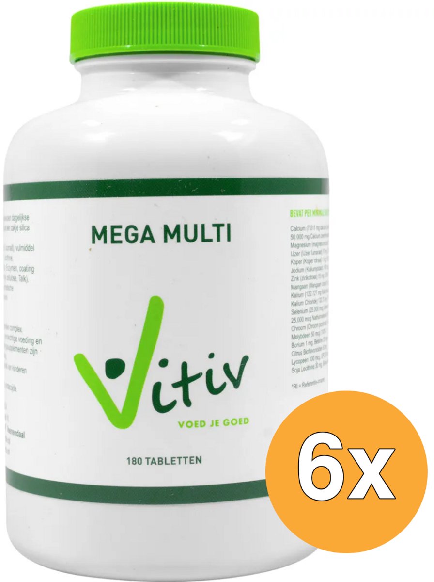 6x Vitiv Mega Multi (180 tabletten)