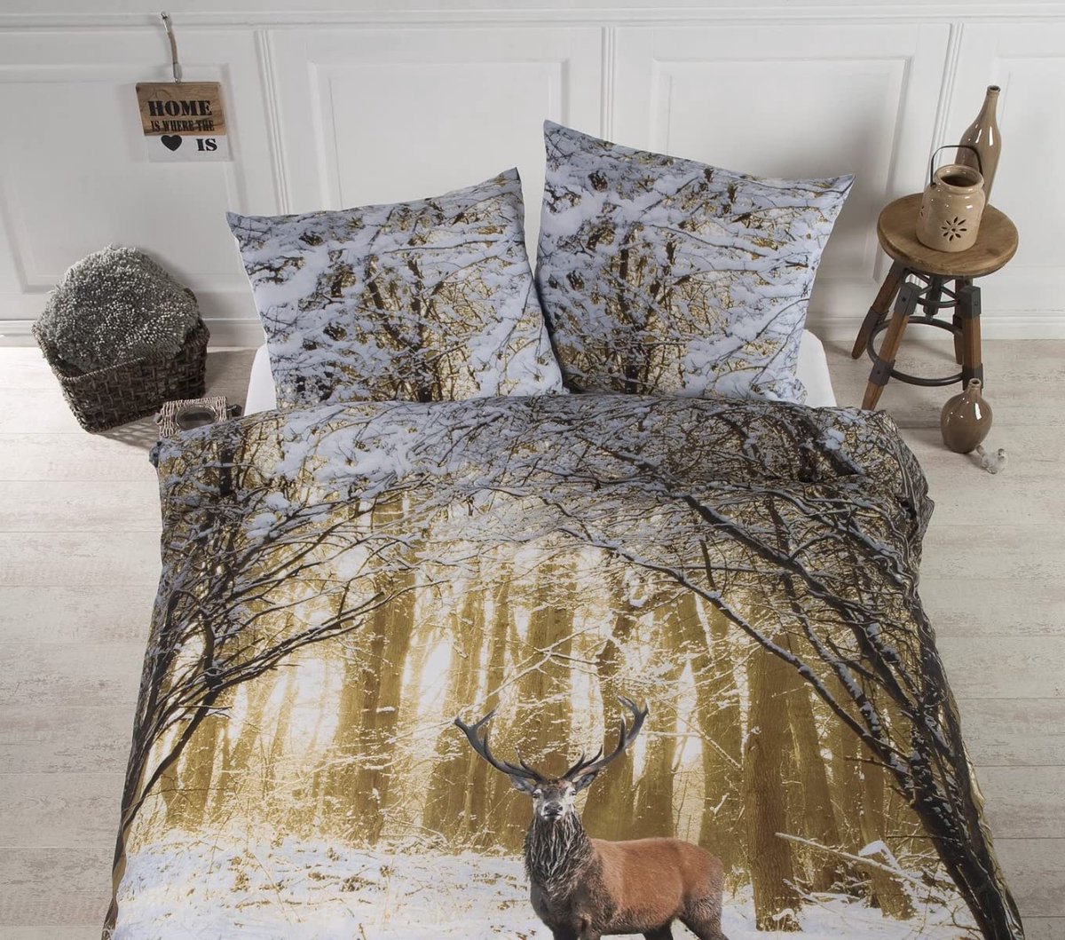 Dekbedovertrek Rudolf - Beddengoed set - Comfortabel slapen - Extra lange instopstrook - 200x200/220cm - Veelkleurig