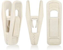 20 stuks fluwelen kledingklemmen, wasknijpers, antislip, sterke, vingergevlokte klemmen voor dunne fluwelen kleerhangers, pakken, broeken, rokken (beige)