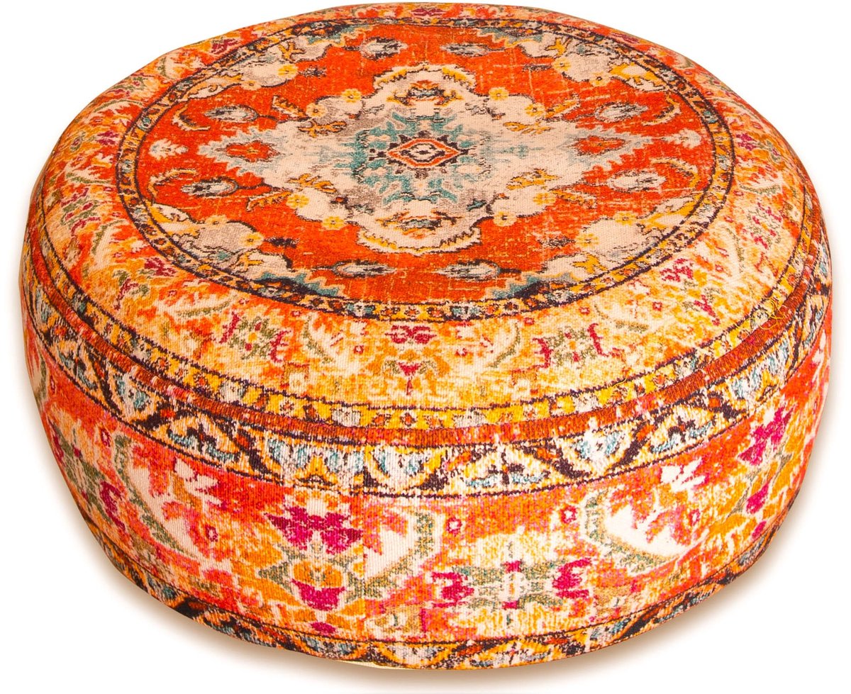 Kussenhoes - 60x20 cm - Ronde Meditatie Tapijt Kussensloop - Gedrukte Katoenen Deken Poef