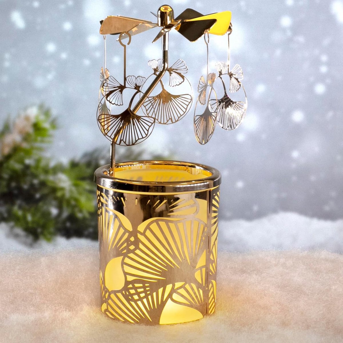 kandelaar, carrousel-theelichtjes, kandelaar met metalen aroma, huisdecoratie met zilveren sterrenliefdes-uilenmotief, cadeau voor bruiloft, Valentijnsdag, bruid, vrouw, verjaardag